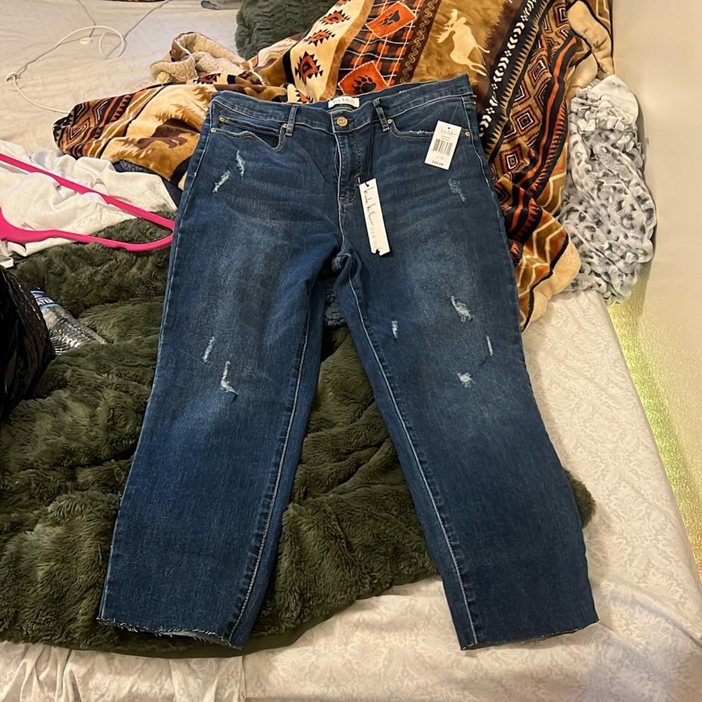 Nicole Miller high rise ankle skinny jeans